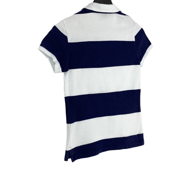 VTG RALPH LAUREN The Skinny Polo Big Pony Navy and White Stripe Shirt - Picture 11 of 15